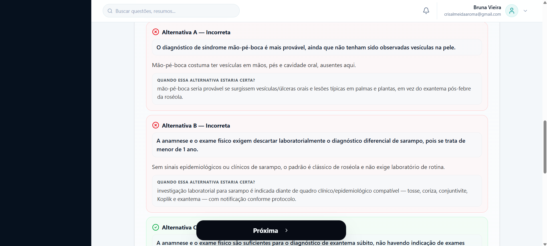 Questão comentada real no MedCore 3